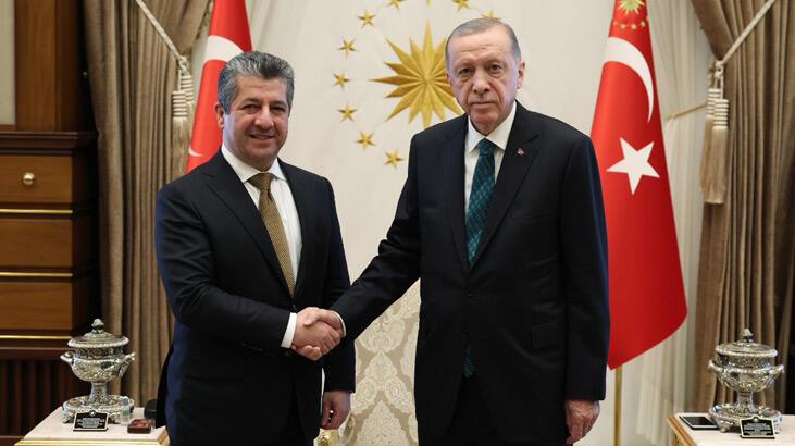 Cumhurbaşkanı Erdoğan, Mesrur Barzani’yi kabul etti