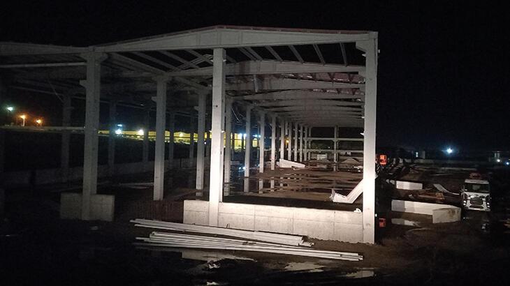 Edirne OSB’de fırtına nedeniyle işçiler 12 metreden düştü: 1’i ağır 3 yaralı