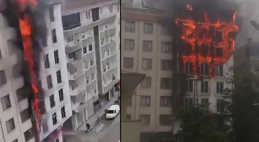 Lahmacun salonundaki kıvılcım yanındaki otelde yangına neden oldu