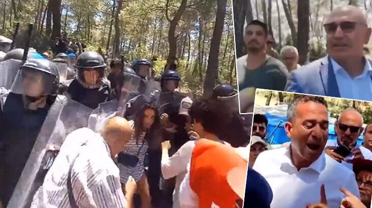 CHP’li vekiller Tanal ve Başarır eylemcilerle tartıştı