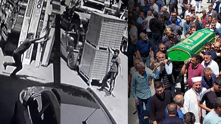 Forkliftten devrilen paletlerin altında kalan liseli Ahmet, toprağa verildi