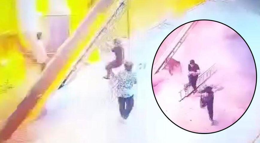 Kereste fabrikasında patlama! İşçilerin ölümden döndüğü anlar kaydedildi