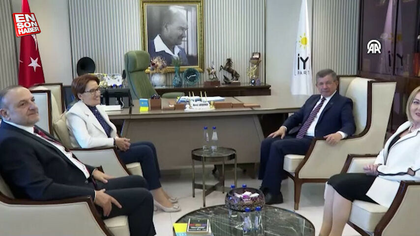 Meral Akşener, Ahmet Davutoğlu’nu kabul etti