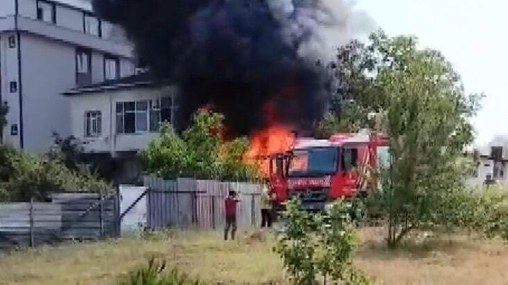 Sancaktepe’de alüminyum kaplama atölyesinde yangın
