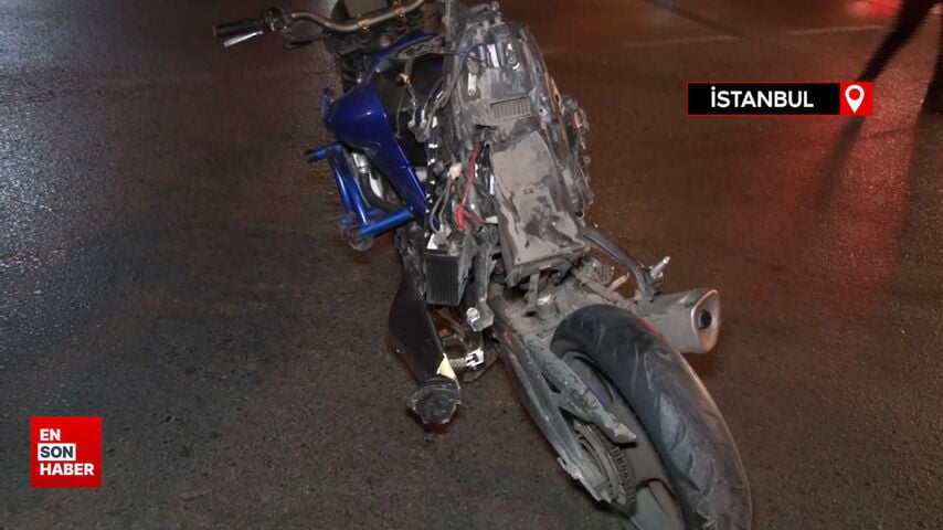 Kartal’da hız yapan motosiklet kontrolden çıkıp metrelerce sürüklendi: 1 ağır yaralı