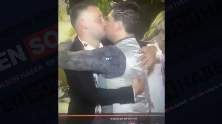 Damadı tebrik etmek isterken dudağından öptü