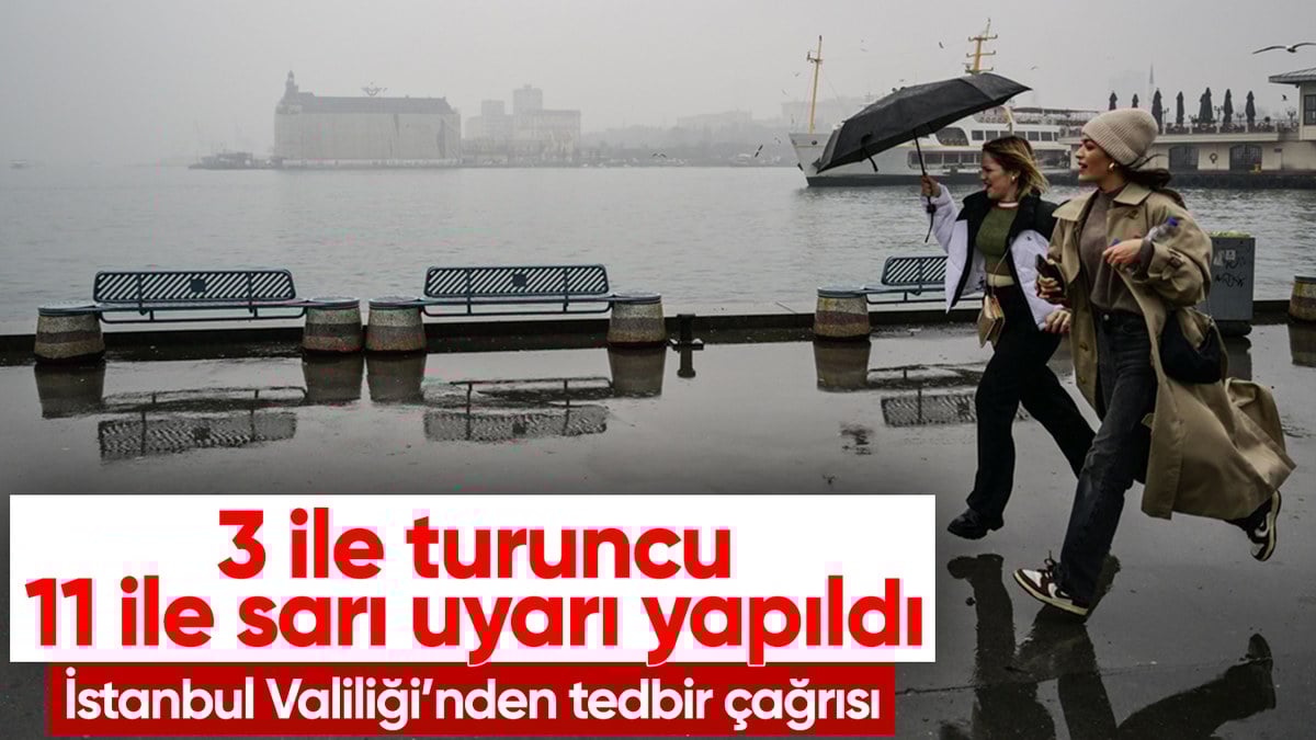 İstanbul ve İzmir dahil 14 kente Meteoroloji’den turuncu ve sarı uyarı