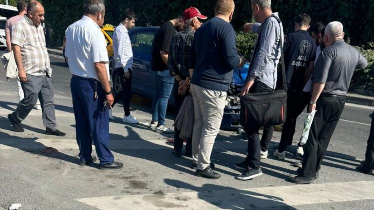 İstanbul’da araçların arasına sıkışan yayanın bacağı koptu