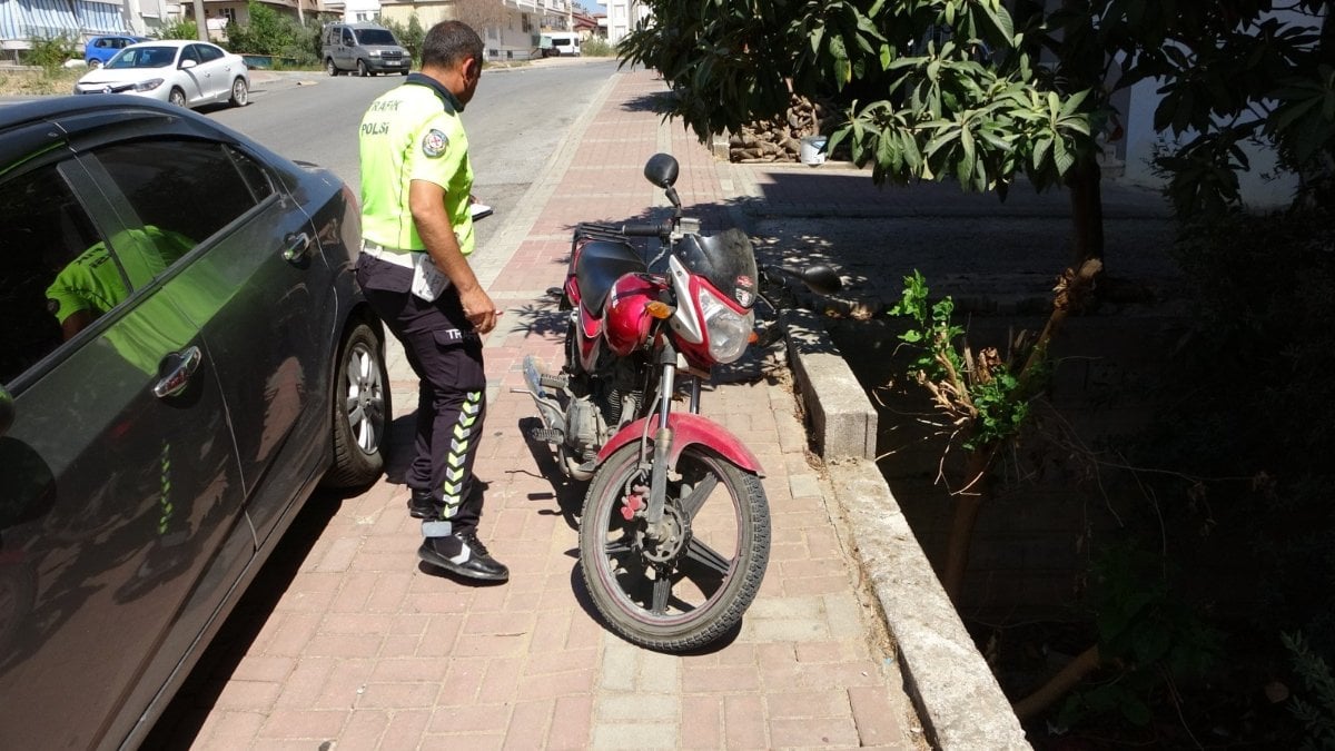 Antalya’da kazan yapan ehliyetsiz motosiklet sürücüsüne 27 bin 460 TL ceza