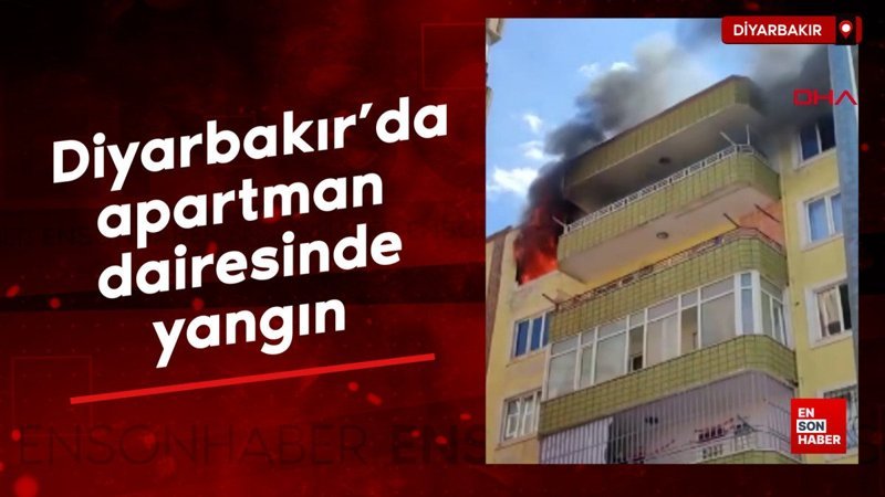 Diyarbakır’da apartman dairesinde yangın