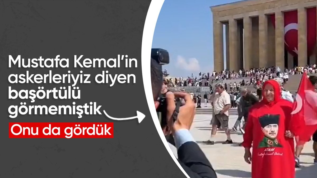 Anıtkabir’i ziyaret eden başörtülü kadın dikkat çekti