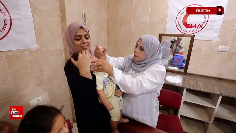 Gazze’de ilk gün 87 bin çocuk aşılandı